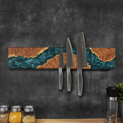 Natural Edge Wood Magnetic Knife Block